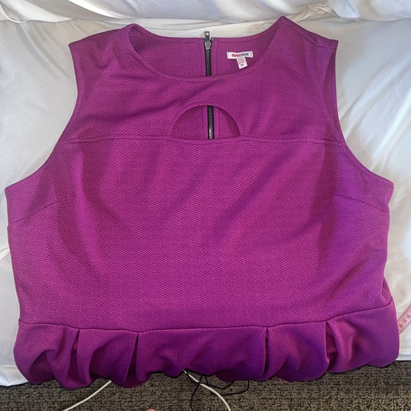 Bongo Plus Women’s Magenta Fit and Flare Sleeveless Mini Dress size 2X NWT - Picture 4 of 15